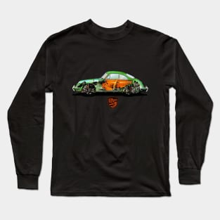 Vintage Classic German Sports Car Engineering MotorManiac Long Sleeve T-Shirt